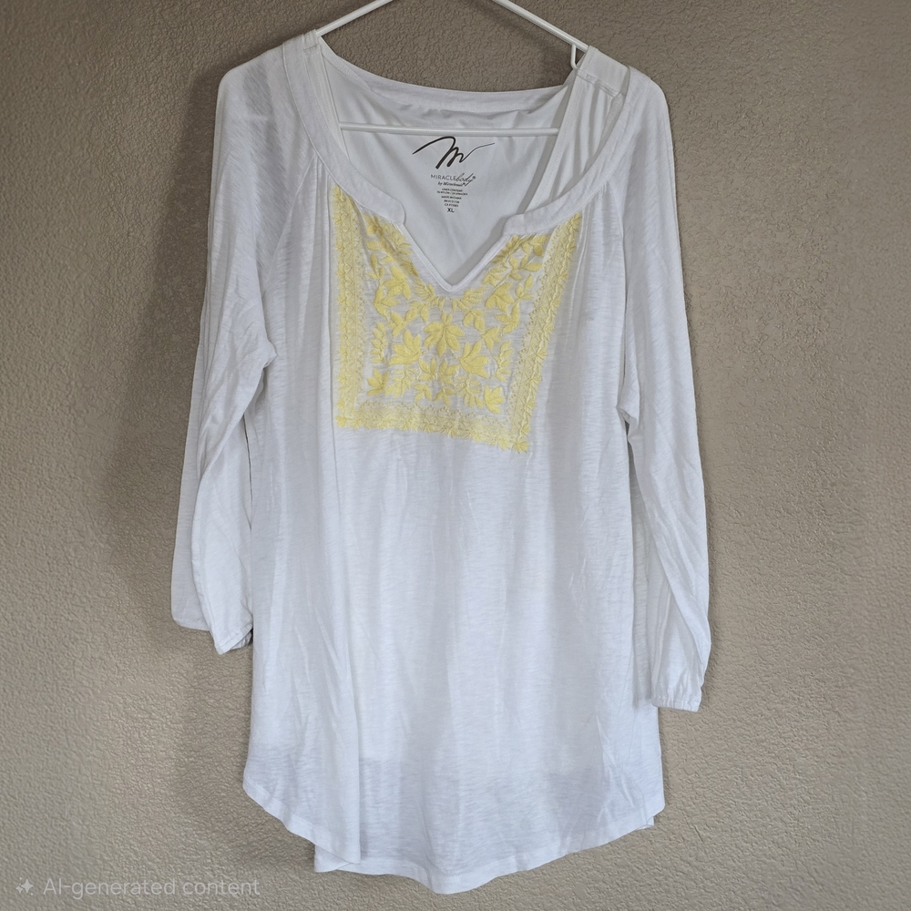 🌞 Miraclebody by Miraclesuit Tunic Top – XL – Built-in Shaping‎ Liner